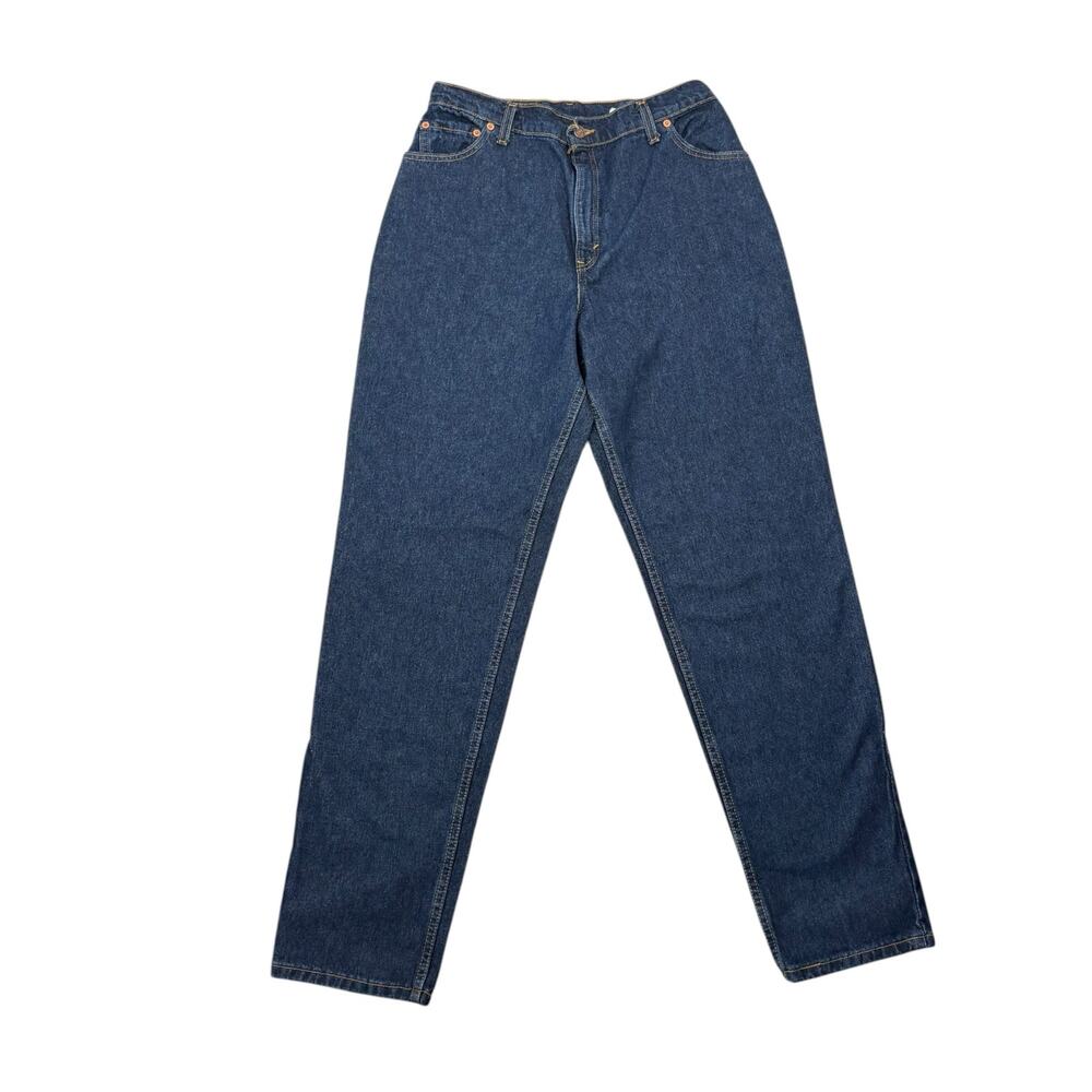 Vintage 90s Levi's 550 Dark Wash Blue High Rise Relaxed Fit Jeans 28"